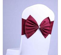 GVNFJKJK chair sashes. Chair Sashes,100pcs Wedding Spandex Chair Sash Bands Stretch Chair BIG Bow Ties For Banquet Decoration Event Party-05(Burst)