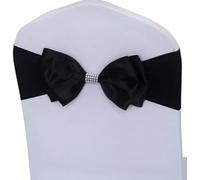 GVNFJKJK chair sashes. Chair Sashes,10pcs Free Tie Elastic Spandex Chair Sash Band With Satin Bow Party Wedding Decoration Chair Tie Sash Ribbon Knot(Black)