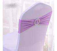 GVNFJKJK chair sashes. Chair Sashes,1pc Spandex Chair Sash Bands Bow Knot With Buckle For Wedding Party Banquet Hotel Office Meeting Decorations(Light Purple)