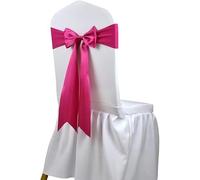 GVNFJKJK chair sashes. Chair Sashes,25pcs Free Tie Satin Spandex Chair Sash Band For Wedding Event Hotel Decoration Chair Bow Sash Ribbon Knot Tie(Red)