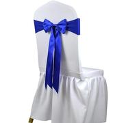 GVNFJKJK chair sashes. Chair Sashes,25pcs Free Tie Satin Spandex Chair Sash Band For Wedding Event Hotel Decoration Chair Bow Sash Ribbon Knot Tie(Blue)