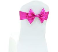 GVNFJKJK chair sashes. Chair Sashes,Elastic Party Chair Sash Bow Spandex Bands Ties for baby Brithday Wedding Ceremony Events Chairs Cover Decoration(Pink)