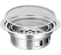 GVNFJKJK Charcoal barbecue grill, Charcoal Barbecue Grill Round Portable Household Camping Stove with Net，Outdoor Tools (Grilled)(Grilled)