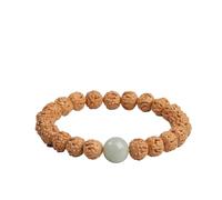 GVNFJKJK Chinese-style bracelets, Indonesia Rud raksha Bodhi Bracelet Single Circle Buddha Bead Bracelet for Meditation