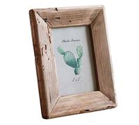 GVNFJKJK Family Photo Display Rustic Retro Style for Tabletop Home Decoration Handmade Brown Pine Wooden Picture Frame