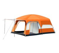 GVNFJKJK Four-season tents, Luxury Tents For Camping Large Family Tent With Rooms 4-12 People Two-Bedroom And One-living Room Design(Orange,M)