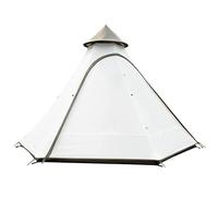 GVNFJKJK Four-season tents, Outdoor Pyramid Tent Igloo House Kits To Build To Live In - Thickened Double Rainproof Camping Indian for Hiking 3-4 Person(White)
