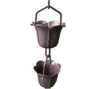 GVNFJKJK Rain Chains for Downspouts, Aluminum Alloy Water Chain for Gutters for Heavy Rain Water Chain Architectural Decoration Hanging Rain Gutter Chain