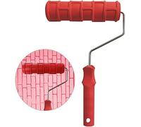 GVNFJKJK Rubber painting rollers, Texture tools, 7 inch Flowers Pattern Wall Decoration Rubber Painting Roller Easy to Operate Brush Tool for Home Office(Natural)