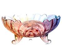GVNFJKJK Snack Tray Set Glass Fruit Tray 9in/23cm Dried Compote Plate for Home Living Room Decoration-Five s