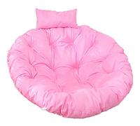 GVNFJKJK Swing Chair Round Thick Large Hanging Hammock Chair Seat Cushion with Adjustable Pillow, Washable Cushion, Rattan Chair Pads(Pink)