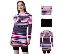 Gvnphal Astrid Deetz Costume Dress for Women Movie Halloween Cosplay Stripe Dress Long Sleeve Skirt M