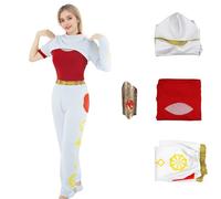 Gvnphal Zombies Nova Costume Addison Costume Womens Dawn of Vampires Cosplay Halloween Party Outfit with Wristband, White 2, Medium
