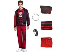 Gvnphal Zombies Victor Costume Vampires Cosplay Dawn Halloween Outfit Mens Casual Jacket T-Shirt Pants Uniform, Red, Medium