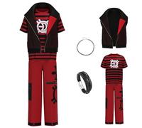 Gvnphal Zombies Victor Costume Vampires Cosplay Dawn Halloween Outfit Mens Casual Jacket T-Shirt Pants Uniform, Red 2, 3XL
