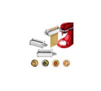 GVODE 3-Piece Pasta Roller & Cutter Attachment Set for KitchenAid Stand Mixers, Stainless Steel Pasta Sheet Roller, Spaghetti Cutter, Fettuccine Cutte