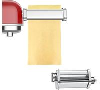 GVODE Stainless Steel Pasta Attachment for Kenwood Kmix KMX750 and Chef KVC85 Stand Mixer, Pasta Attachment for Kenwood Accessories, with 8 Rotary Knob for Adjusting The Thickness