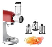 GVODE Vegetable Slicer Accessories for Kenwood Kmix KMX750 and Chef KVC85 Stand Mixer, Cheese Grater, Vegetable Grinder with 3 Stainless Steel Blades for Kenwood Mixer Attachments