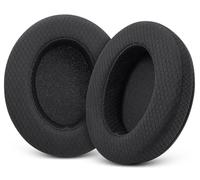 GVOEARS Mesh Fabric Replacement Ear Pads Cushions for Audio Technica M50X/M40X, HyperX Cloud/Alpha, Sony MDR 7506 & More, Earpads with High-Density Noise Isolation Foam, Added Thickness - Black