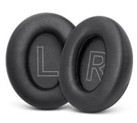 GVOEARS Replacement Ear Pads Cushions for Anker Soundcore Life Q20 Headphones, Earpads with Softer Protein Leather, Noise Isolation Foam - Black