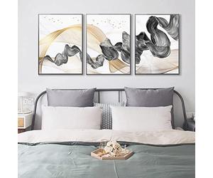GVOZI Canvas Home Decor Poster 3Pcs Gold Grey Deco Maison Interieur Luxe Wall Art Painting Home Decor Canvas Painting Posters Prints 40x50cm