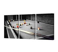 GVOZI Canvas Print 3 Pieces Billiards Ball Room Decor Poster Pool Table Print Canvas Painting Modern Style Pictures Living Room Wall Art 50x70cm