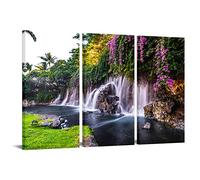 GVOZI Canvas Prints For Walls 3 Pieces Waterfall Home Decor Poster Beautiful Flowers Print Canvas Painting Modern Style Picture Living Room Wall Art 50x70cm