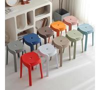 Gvqng 5/6/8/10Pcs Plastic Stackable Stool, Portable Round Nesting Stools, 330lbs Load, Colorful Bearing Backless Bar Stool, Seating for Home Classroom Party Outdoor,10pcs