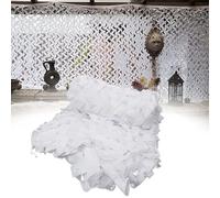 Gvqng Camouflage Shade Netting, Outdoor Sunscreen Camouflage Net, Patio Party Decoration, for Hunting Blind Sunshade Car Cover Military Party Decorations Camping Shooting,White,7x10m
