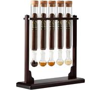 Gvqng Cigar Flavor Injector Humidifier, Premium Wooden Cigar Infuser & Humidor Box with Borosilicate Glass Tube, Cedar Stopper, for Whiskey, Rum & Vanilla Flavors,Brown,1pcs