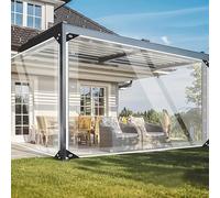 Gvqng Clear Heavy Duty PVC Tarp with Grommets, Waterproof and Tear Resistant, Suitable for Patios, Greenhouses, Outdoor Fences, Chicken Coops, Winter Protection and Camping,A,1m*2m