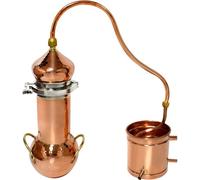 Gvqng Copper Alembic Still Kit with Thermometer, Professional Distiller for Moonshine & Essential Oils, Complete Home Distilling Setup, Home Brew Wine Making Kit,2L