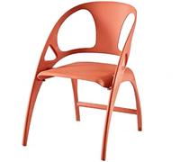 Gvqng Folding Chair, Foldable Chairs with Handle, Plastic Counter Height Dining Chairs with Backrest, Heavy Duty Folding Chairs Outside, Kitchen Restaurant Conference Office Seat,Orange