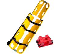 Gvqng Folding Scoop Stretcher, Portable Medical Emergency Stretcher, Lightweight Aluminum Alloy Patient Transport Rescue Gurney, for Hospital Clinic Weight Capacity 159kg,Stretcher+Head restraint