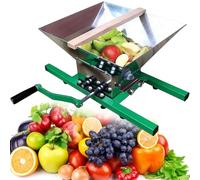 Gvqng Fruit Crusher, 7 Litre Manual Fruit and Apple Scatter, Portable Pulper Mill, Aluminum Alloy Gears, Juicer Machine With Handle, for Fruit Scatter, Berry Wine Sauce,Green,7L