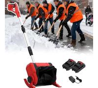 Gvqng Handheld Snow Blower With Brushless Motor, Electric Snow Blower Telescopic Cordless, 30 Mins Runtime, Lightweight ＆ 20ft Throwing, For Schools, Roads, Home Use,Two Batteries