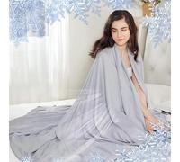 Gvqng Ice Blankets, Ice Blankets for Hot Sleepers and Night Sweats, Ice Blanket for All-Season, Travel Cooling Blanket, Summer Bed Quilt, Light and Thin Cool Quilt, for Living Room,gray,150 * 200cm