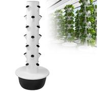 Gvqng Indoor Hydroponic Garden Tower, Self-Watering Hydroponics System with Pump, Adapter, and Net Pots, Hydroponic Vegetable Tower, for Growing Herbs & Vegetables,Black,5 Tier