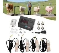 Gvqng Livestock Scale Kit, High Precision Livestock Scale Kit, Floor Scale, with 6 Status Indicators, Animal Scale Kit for Pig Scale, Goat Scale, Sheep Scale, Alleyway Scale,A