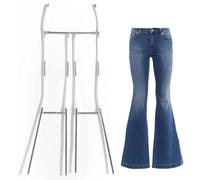 Gvqng Mannequin Pants Hanger, Adjustable Mannequin Dress Form, Metal Frame Coat Mannequin Hangers with Adjustable Waist and Legs, Fashionable Dress Form for Pants (Unisex),White