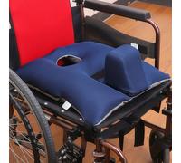 Gvqng Patient Wheelchair Anti-Slip Seat Cushion, Fixed Seat Cushion, Adjustable Limiter, Helps Reduce The Risk of Bedsores, for Seniors, Stroke and Hemiplegic People,Blue