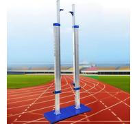 Gvqng Portable Competition Track and Field High Jump Standards, 1 Pair Training High Jump Stands Aluminum, School High Jump Standard Measures from 1' to 7.5',Blue