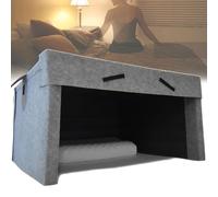 Gvqng Sleep Cabin, Blackout Sleeping Tent, Soundproof and Light-proof Silent Tent, Built-in Dual Speakers, 40mm Thick Sound Insulation Cotton, Ventilation Holes On Back,A