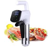 Gvqng Sous Vide Cooker with LED Digital Display, 1800W Electric Sous Vide Kit with Temperature and Time Control, Precision Cooker Thermal Immersion Circulator for Steaks,White