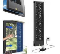 Gvqng Vertical Window Fan for Sliding Windows, Metal Casement Window Fan, No Drilling Required Installation Waterproof, Adjustable Wind Speed Air Flow Fan, 4 IN Retractable,151~161CM/59.4~63.4IN