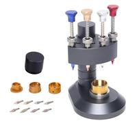 Gvqng Watch Hand Setting Tool, 4 Pin Watch Installation Fitting, Watchmakers Setting Fitting Press Needles Repair Kit with 3 Molds, for Machine Repair Tool,A