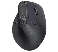 Gvqng Wireless Ergonomic Vertical Mouse, Ergonomic Triple-Connect Wireless Mouse, with Adjustable DPI 1000-2400, Bluetooth 5.0 & USB-C Receiver, for Laptop/PC/Mac,Black