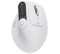 Gvqng Wireless Ergonomic Vertical Mouse, Ergonomic Triple-Connect Wireless Mouse, with Adjustable DPI 1000-2400, Bluetooth 5.0 & USB-C Receiver, for Laptop/PC/Mac,White