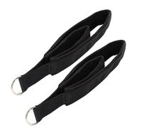 GVRGO Pilates Double Loop Straps for Pilates Reformer, Fitness D Ring Straps Handle, Pilates Accessories Yoga Exercise Straps Pilates Accessories for Home Gym Workout 2 PCS- Black