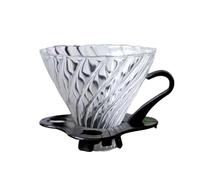 GVRGO Pour Over Coffee Maker Compatible with V60 Size 02，1-4 Cups，Reusable Cone Glass Coffee Dripper With Handle, Slow Brewing Coffee Pour Over for Cafe, Travel, Home&Offices- 02